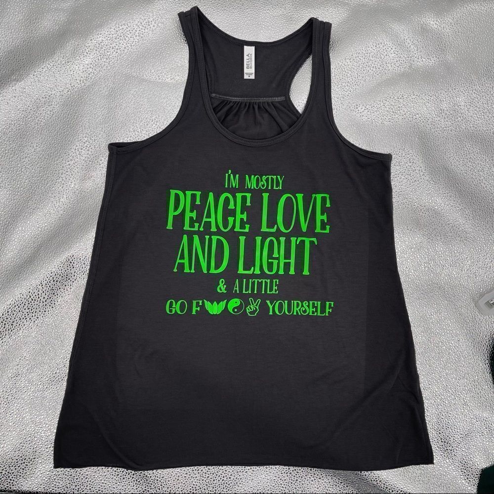 NWOT Bella Canvas Women’s Graphic Racerback Tank Size Medium